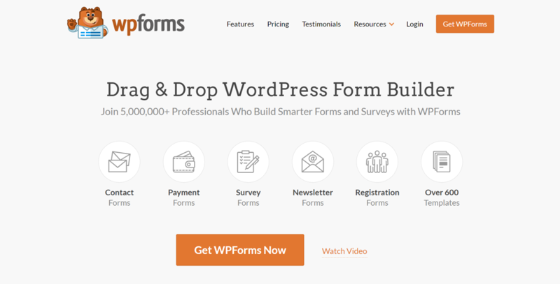 افضل اضافات رفع الملفات وردبريس WPForms 