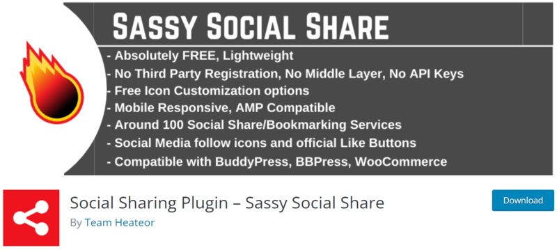 Sassy Social Share بنترست وردبريس