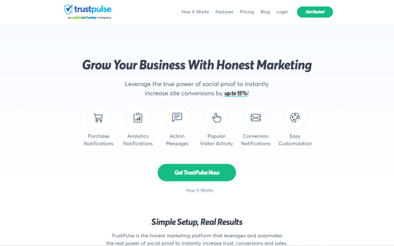 TrustPulse اضافات شريط اشعارات وردبريس