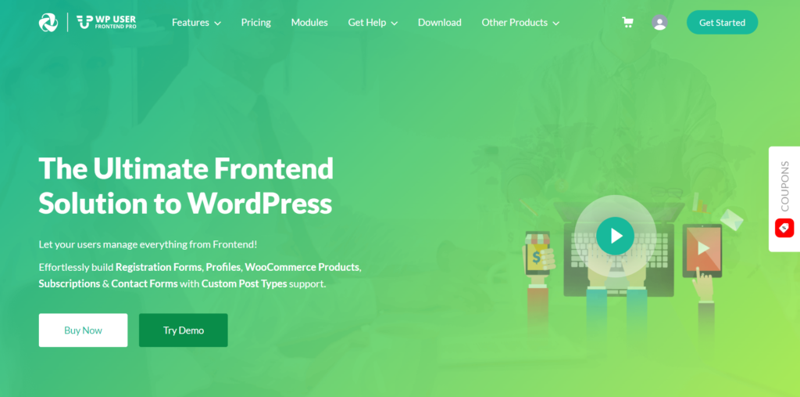 WP User Frontend  اضافات رفع الملفات وردبريس