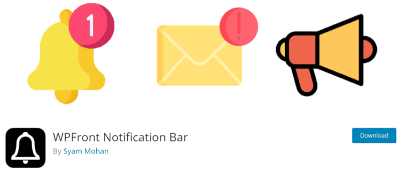 WPFront Notification Bar